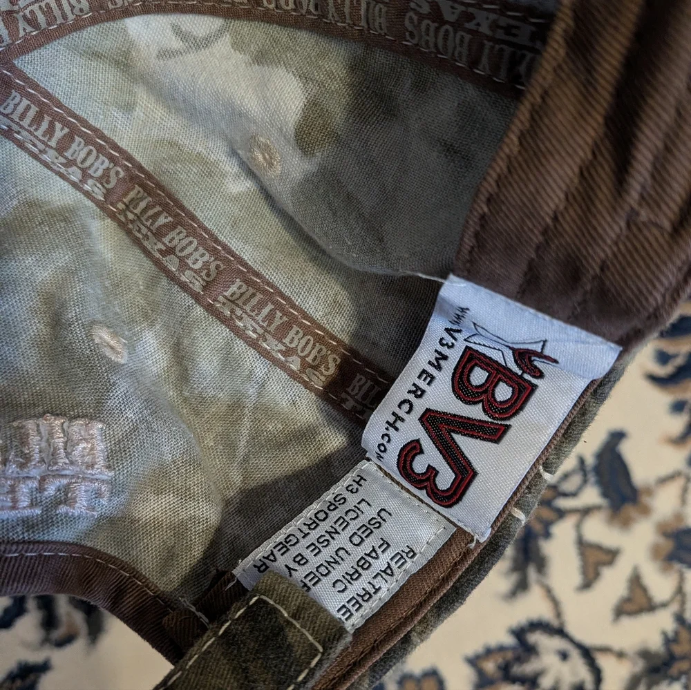 Camouflage and Brown Cap with Texas Longhorn Logo
